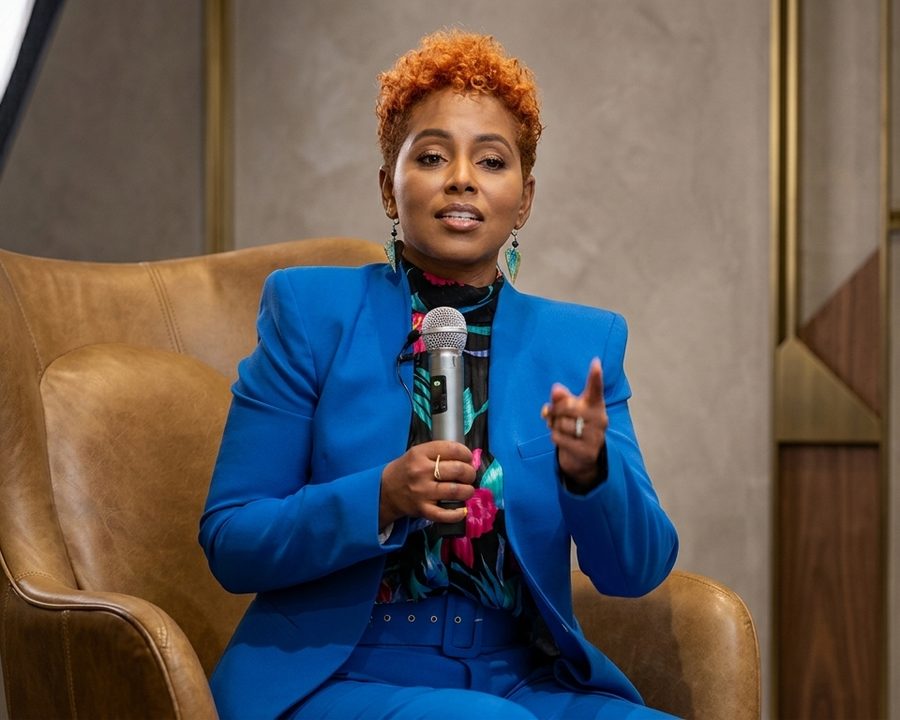 Tiana Sanchez in a fireside session
